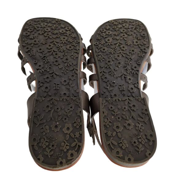 POP Ecstatic Women's 8 Taupe Faux Leather Slingback Strap Flat Sandals - Picture 6 of 10